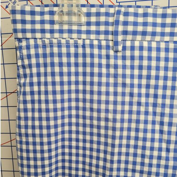 Ralph‎ Lauren Polo Golf Blue Gingham Plaid Mens Performance Shorts - Picture 8 of 15